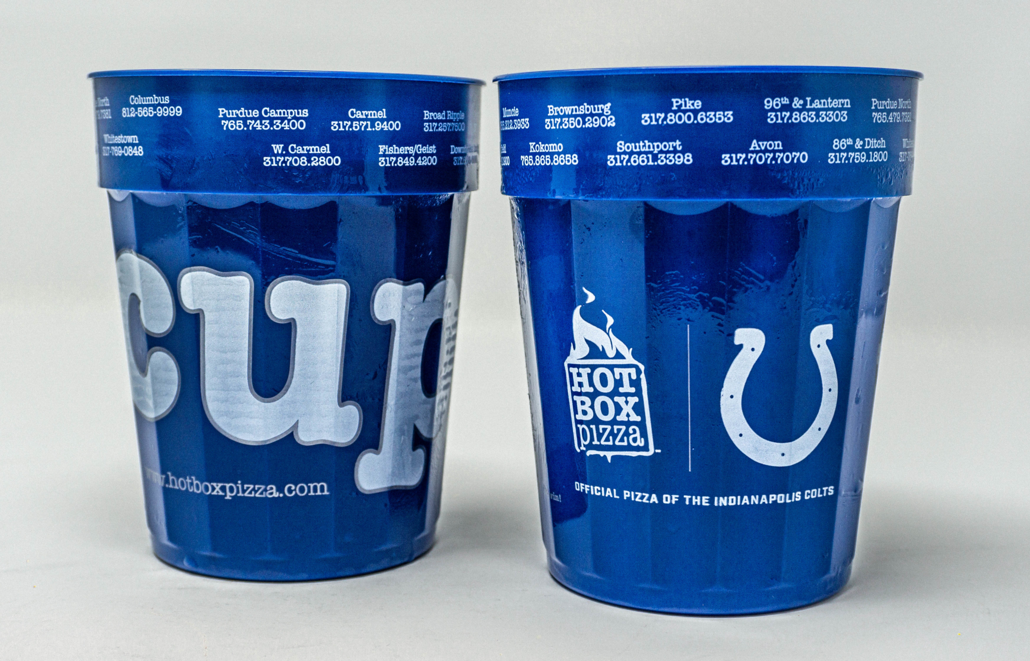 Heads up our Colts cups just dropped. – HotBox Pizza